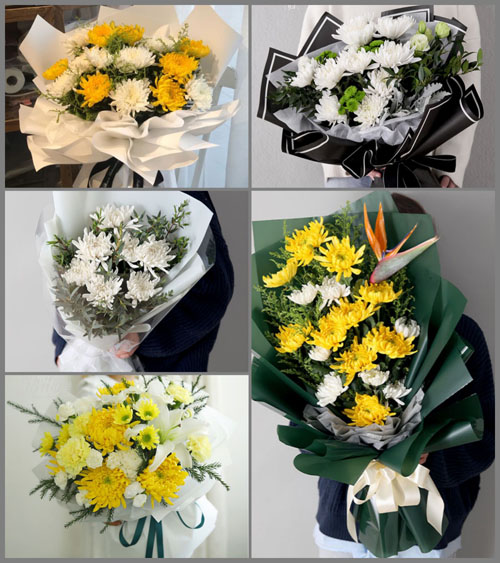 山东青岛胶州市胶东街道南庄二村白事花束代送